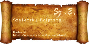 Szeleczky Brigitta névjegykártya