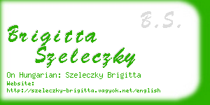 brigitta szeleczky business card